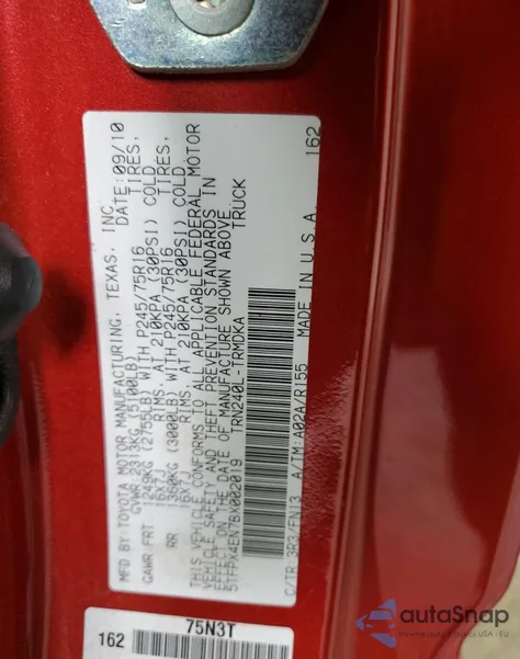 2011 Toyota Tacoma z USA, uszkodzony, nr VIN 5TFPX4EN7BX002019